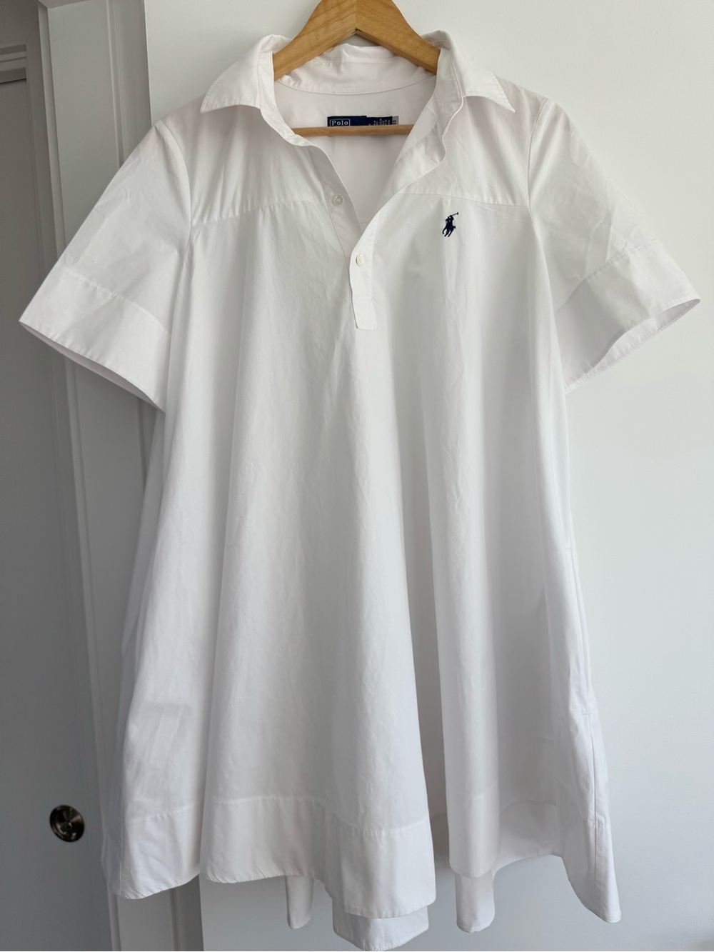 NWOT Ralph Lauren White Cotton A-Line Shirtdress - Picture 5 of 8